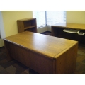 Executive 5 Piece Wood Grain Bull Nose Office Suite